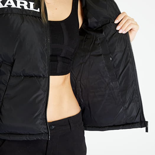 Karl Kani Retro Essential Puffer Jacket Black | Queens