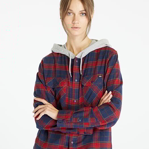 Overhemden Vans Parkway Hooded Long Sleeve Shirt Blues Chi Queens