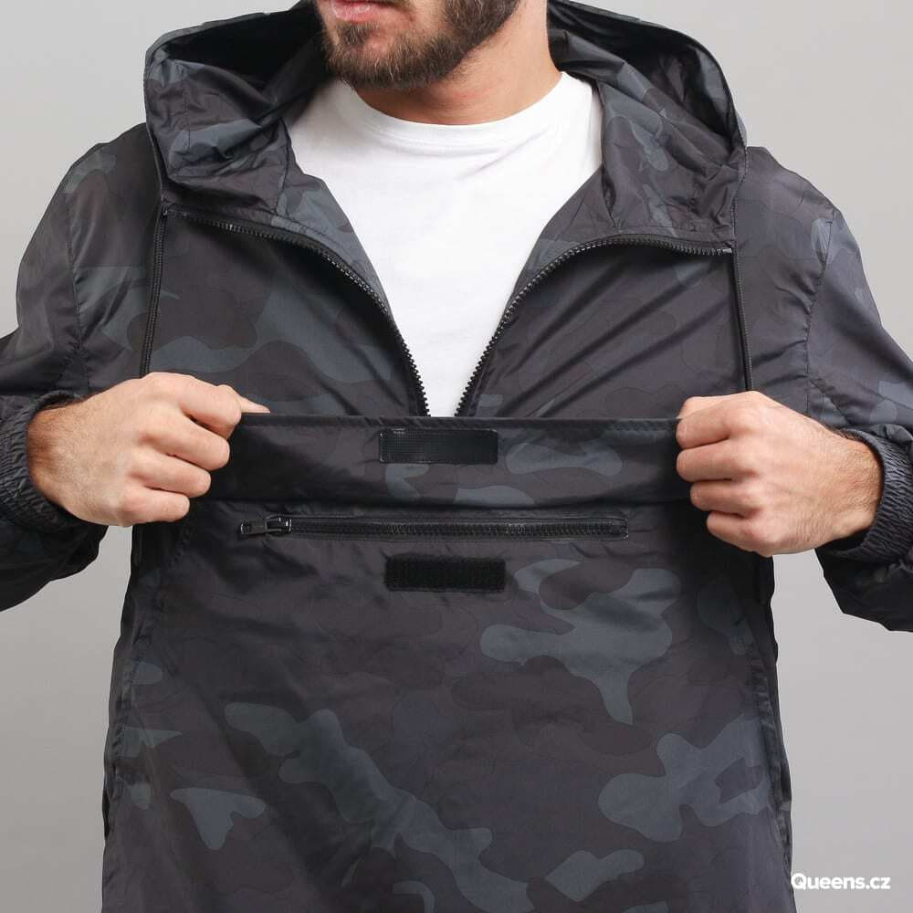 Windbreakers Urban Classics Camo Pull Over Windbreaker Camo Dark Grey/ Black