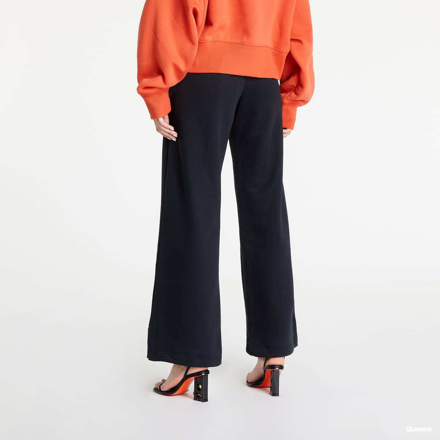 Pantalones Nike NSW Phoenix Fleece Women's High-Rise Wide-Leg Pants Black/ Sail