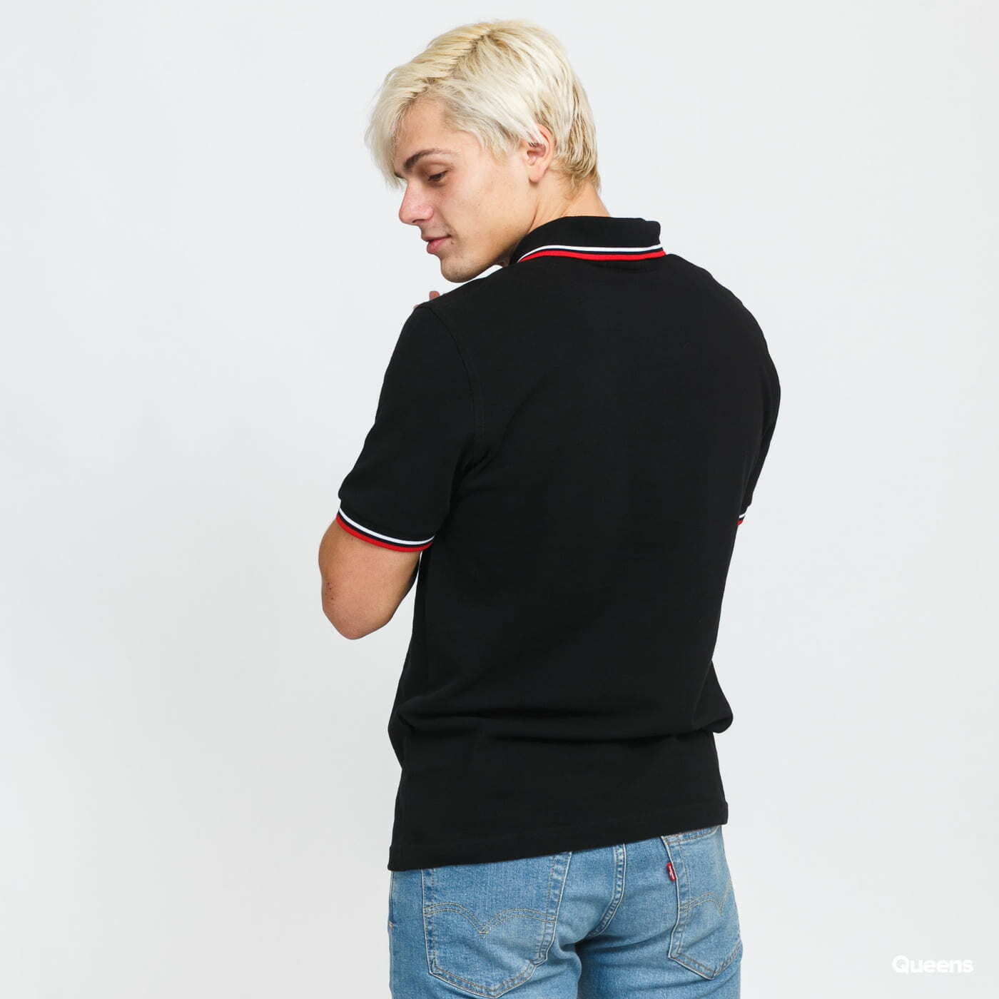 Férfi pólok FRED PERRY Twin Tipped Fred Perry Shirt Black
