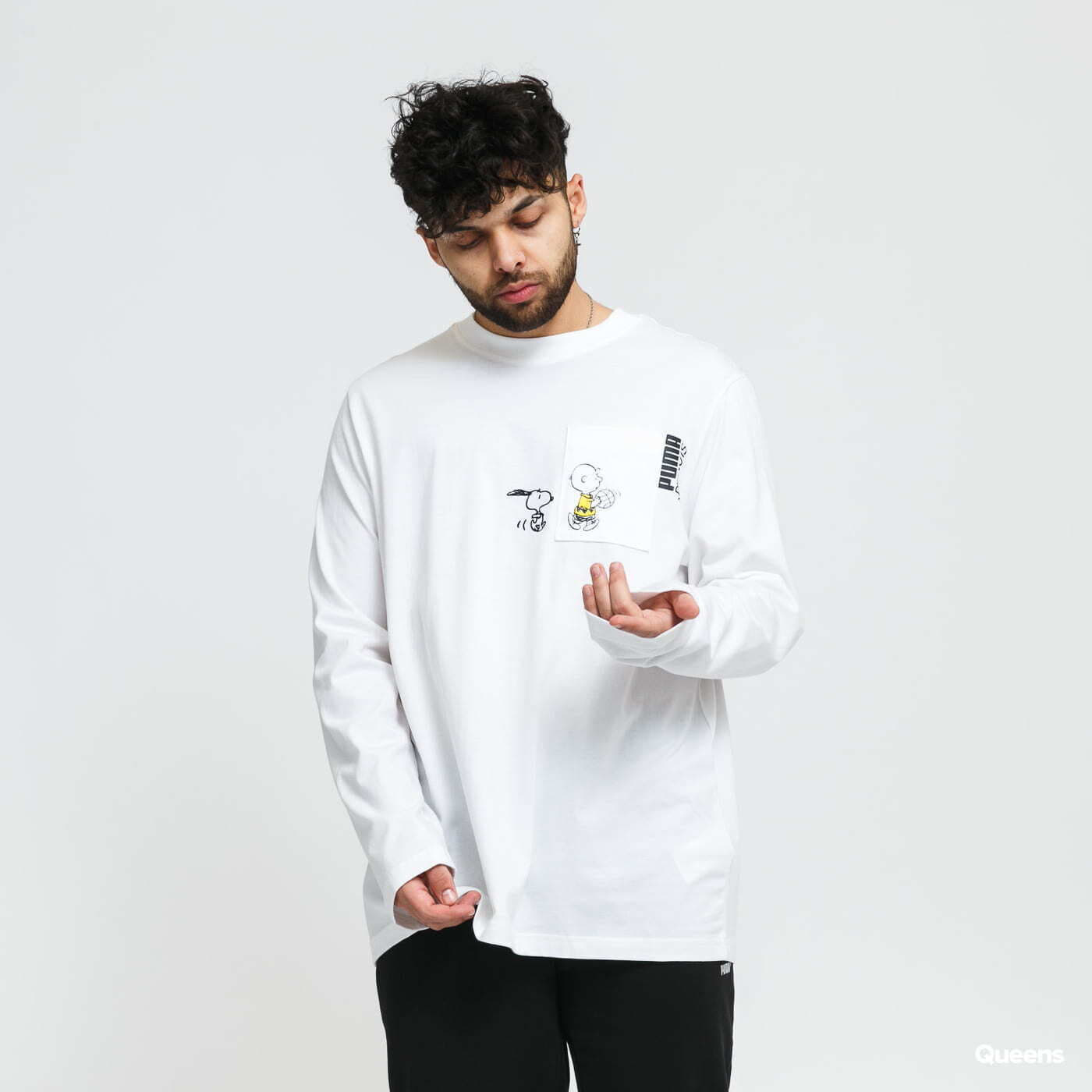 Tričko Puma X Peanuts LS Tee White S