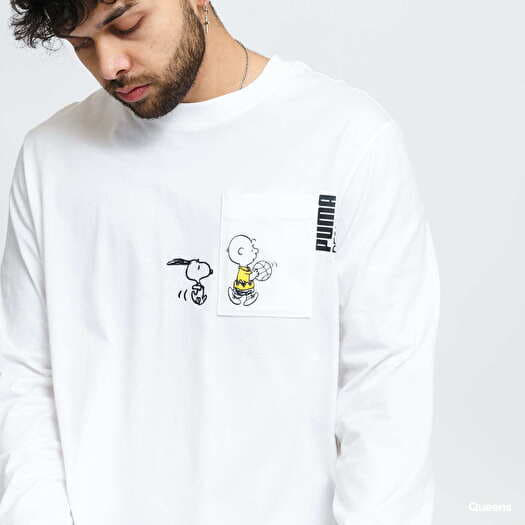 T shirts Puma X Peanuts LS Tee White Queens