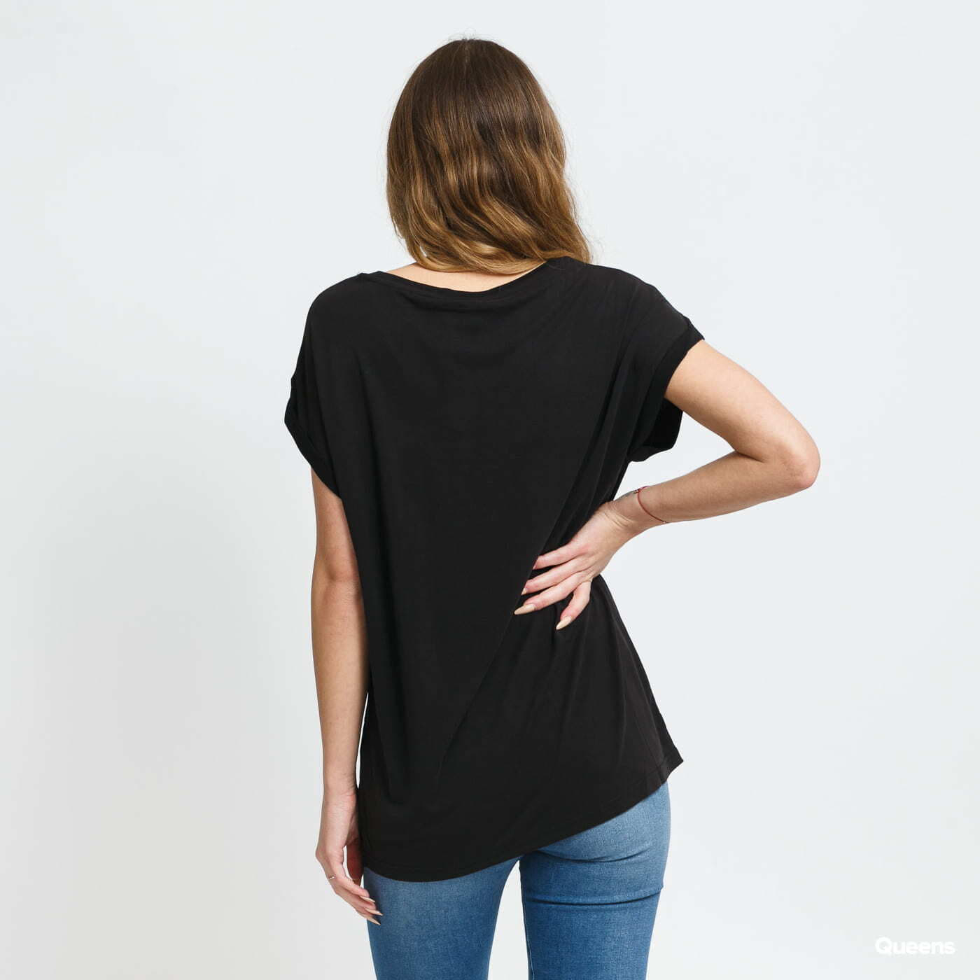 Tricou Urban Classics Ladies Modal Extended Shoulder Tee Black - 1 | YEO