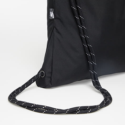 Backpacks Nike Heritage Drawstring Bag Black Black White Queens