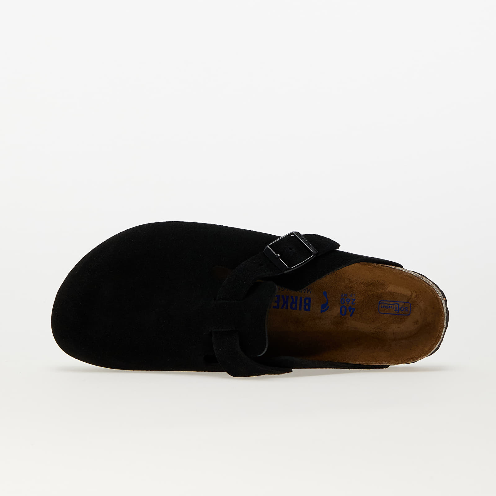 Zapatillas mujer Birkenstock Boston Soft Footbed Velvet Leather Black