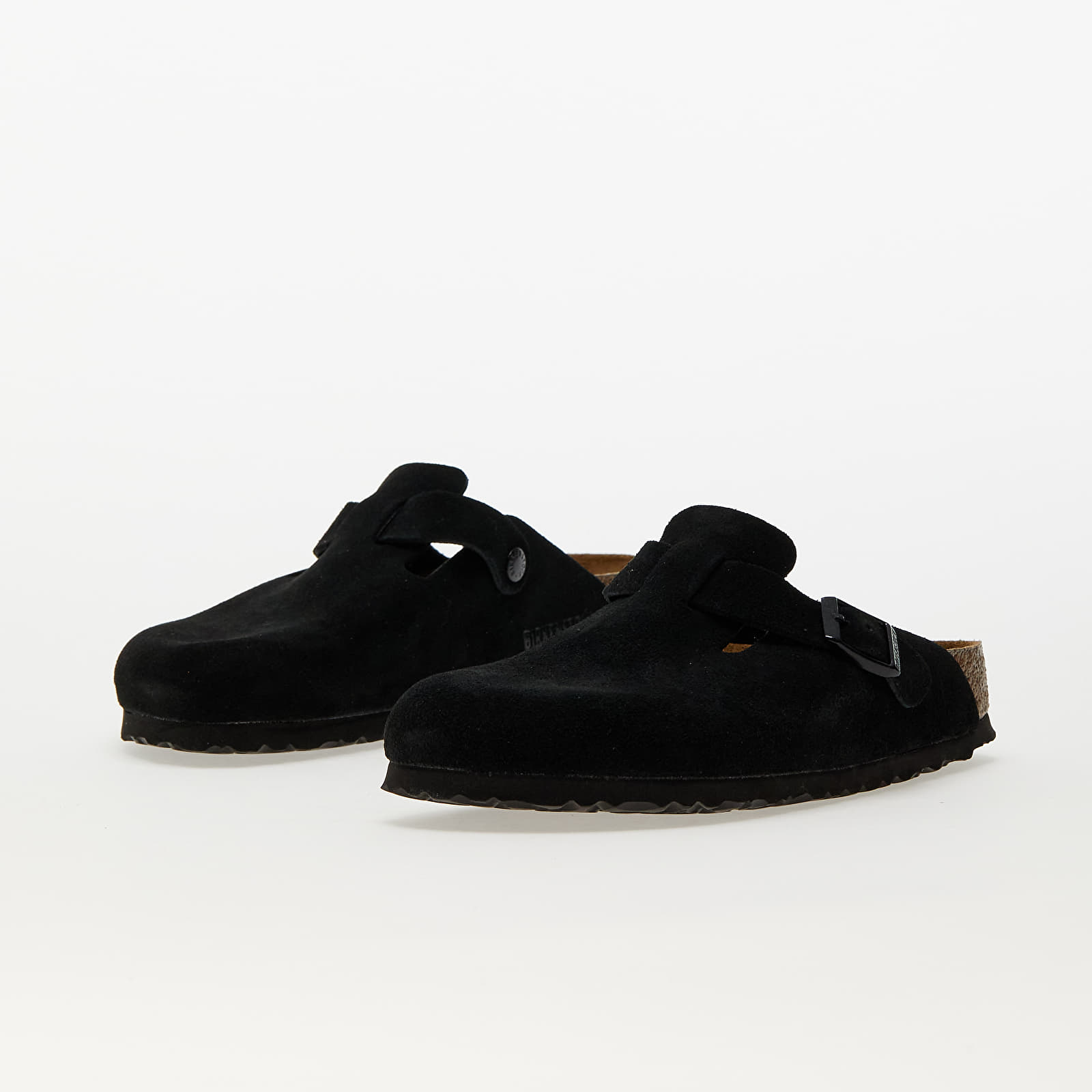 Zapatillas mujer Birkenstock Boston Soft Footbed Velvet Leather Black