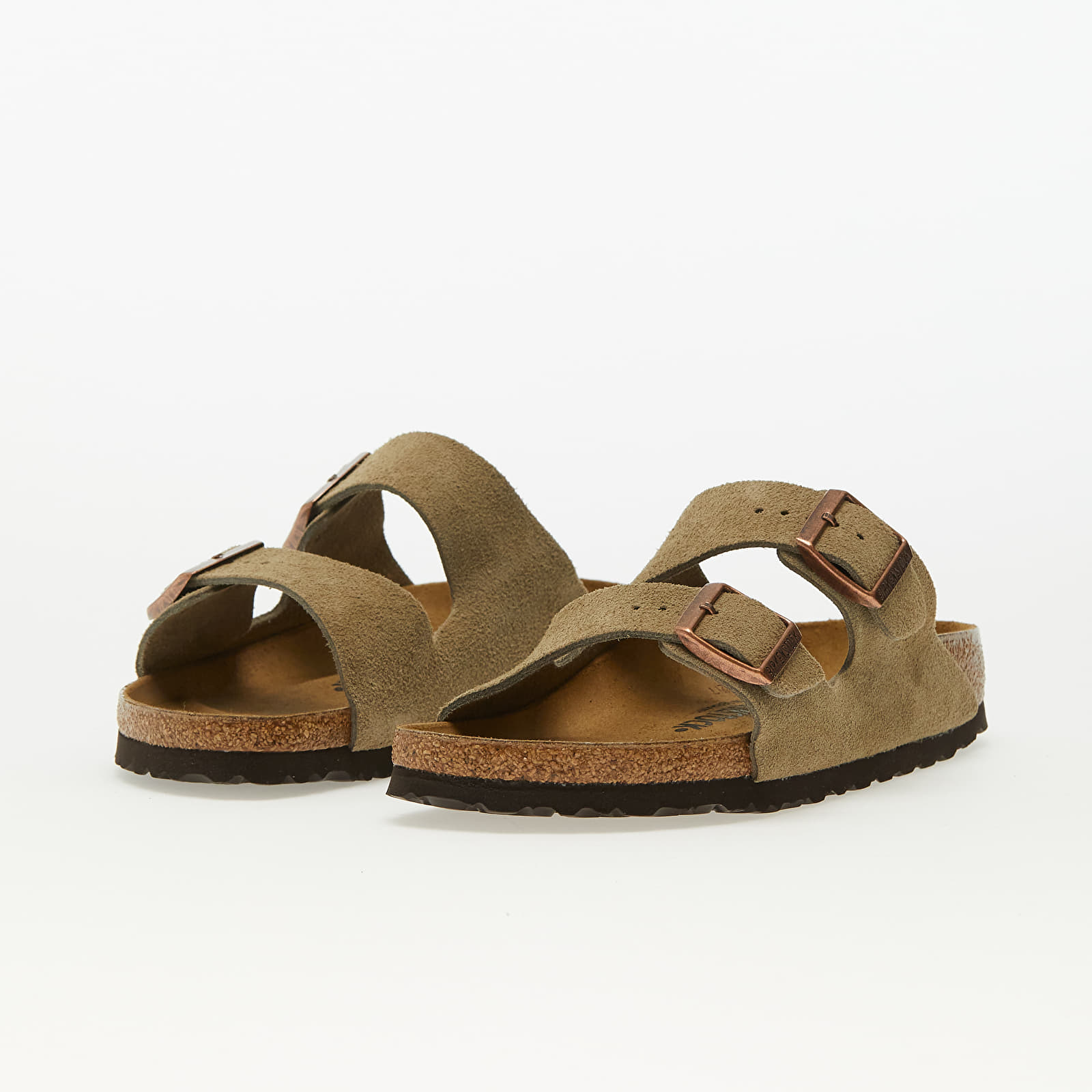 Buty męskie Birkenstock Arizona Velvet Leather Taupe