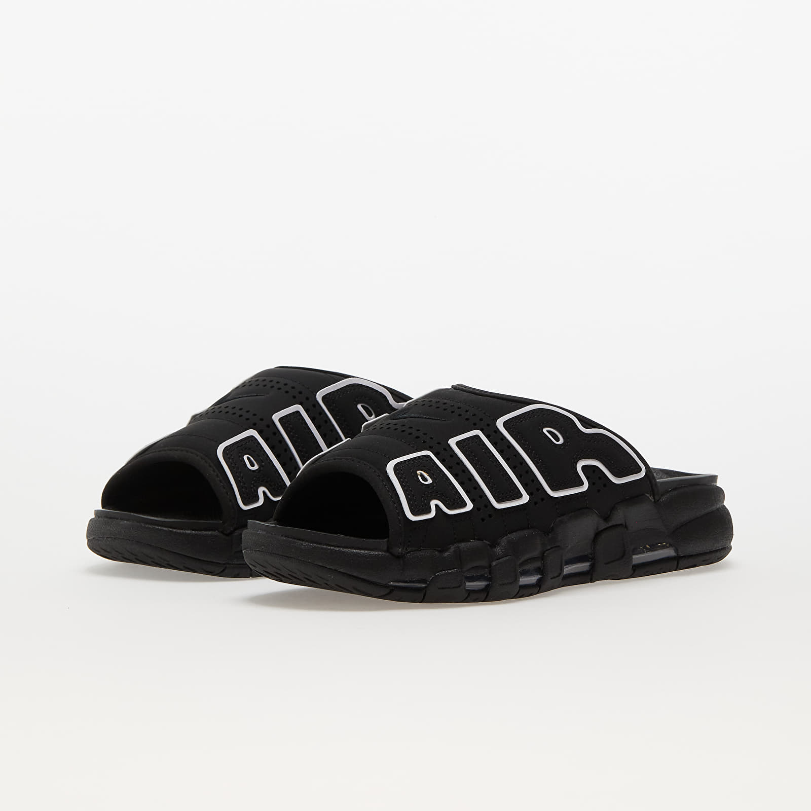 Nike uptempo black and white mens online