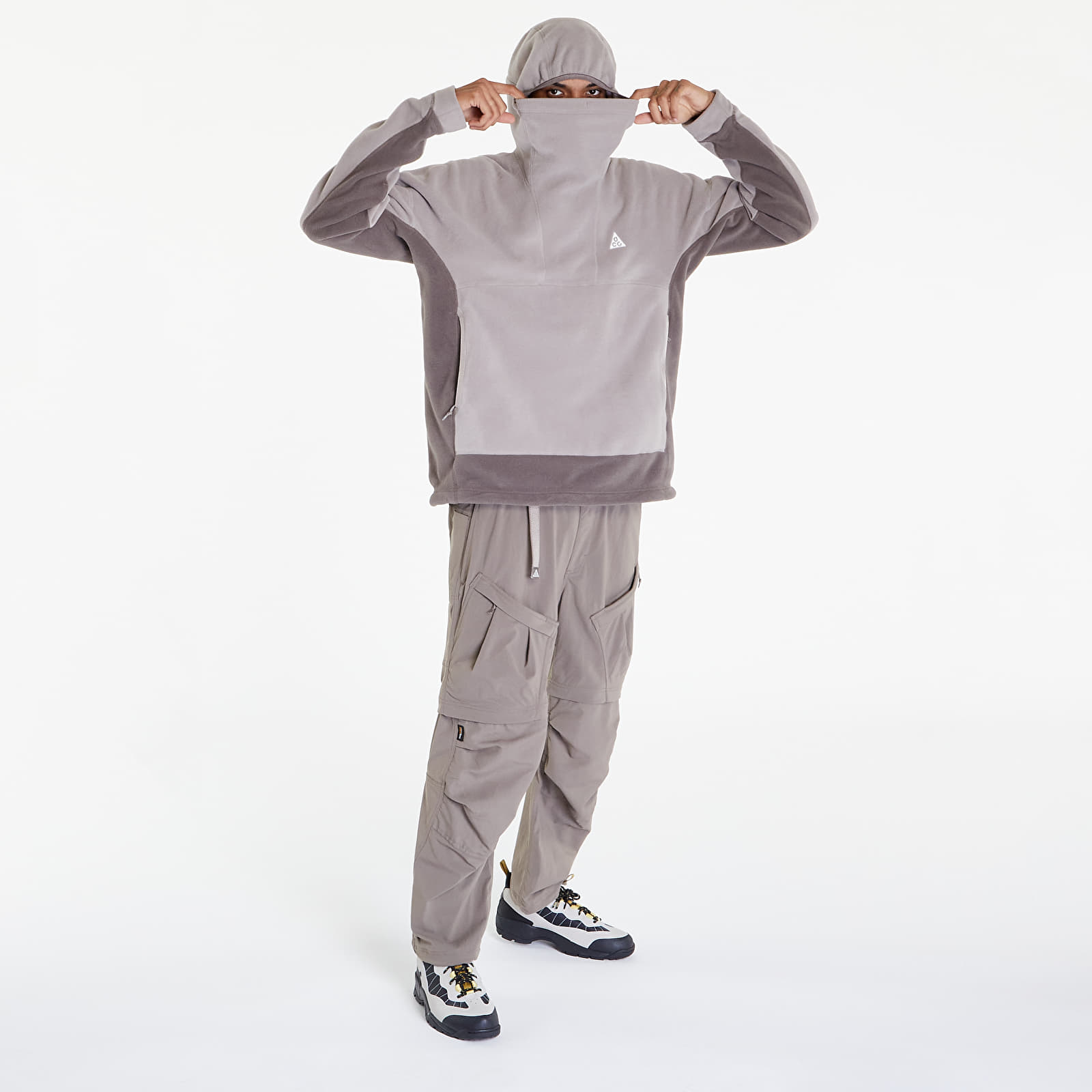 Olive grey nike hoodie top
