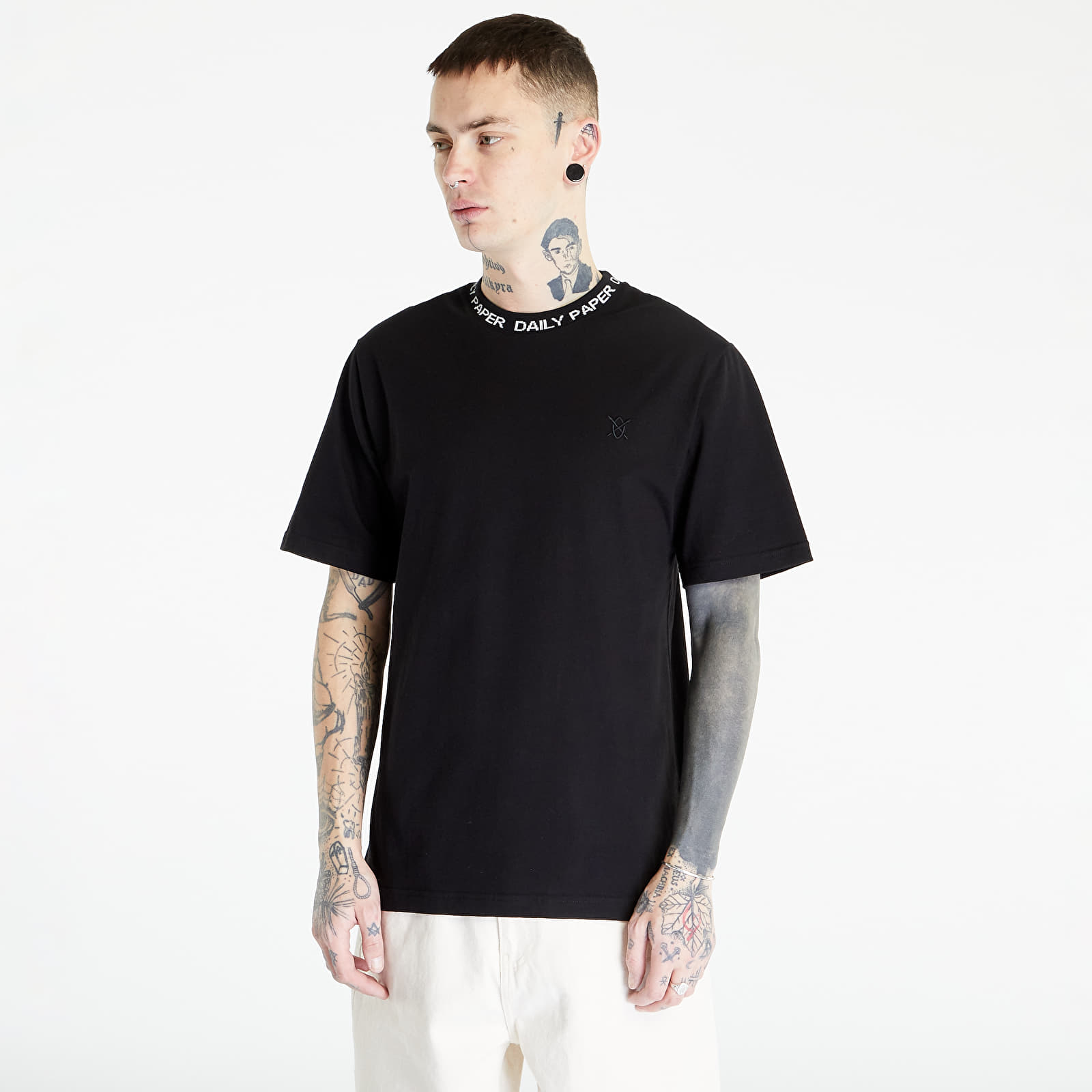 Tričká Daily Paper Erib Short Sleeve Tee Black/ White
