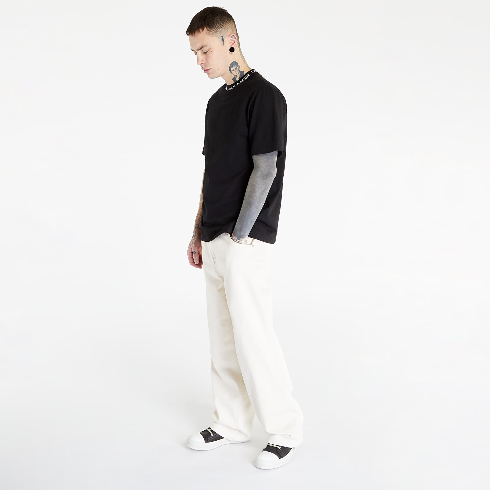 Tričká Daily Paper Erib Short Sleeve Tee Black/ White