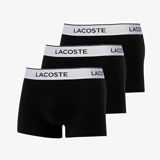 LACOSTE Underwear Trunk 3-Pack Black