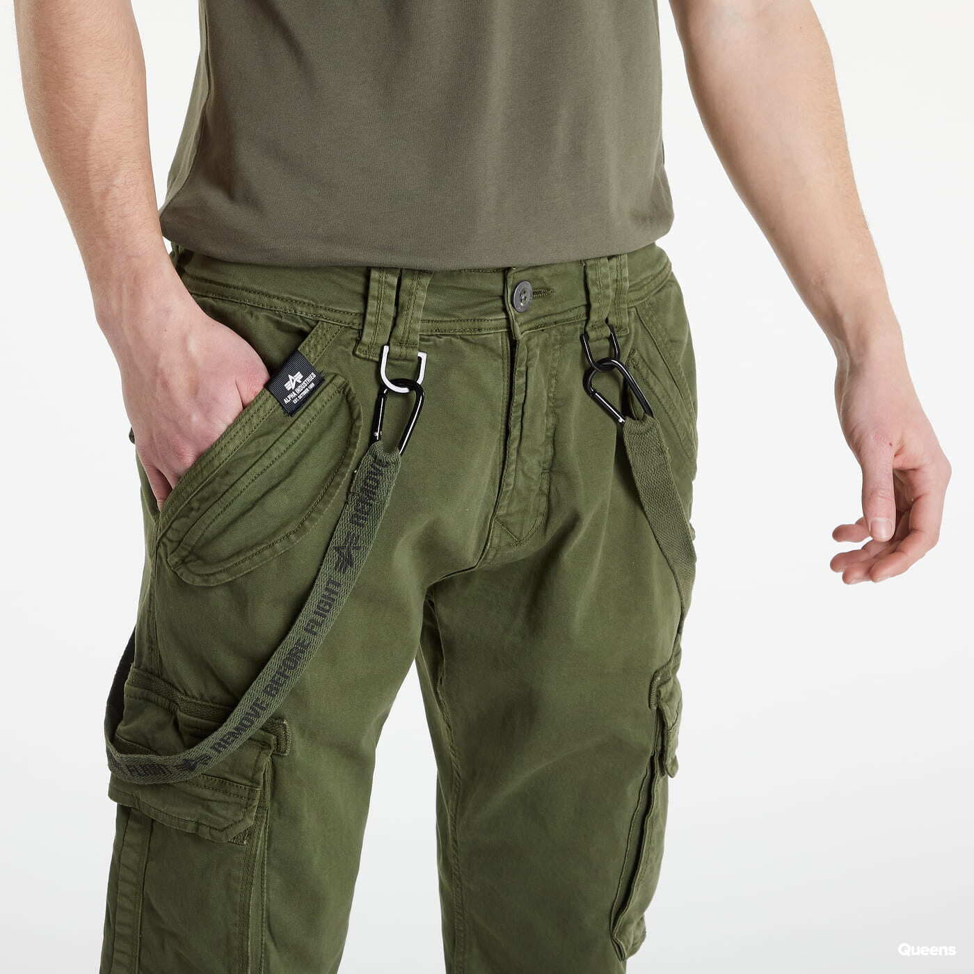 Džíny a kalhoty Alpha Industries Utility Pants Green