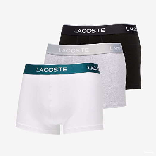 Boxer shorts LACOSTE Casual Black Trunks 3-Pack White/ Black/ Grey