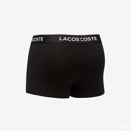 Boxershorts LACOSTE Casual Black Trunks 3 Pack White Black Grey