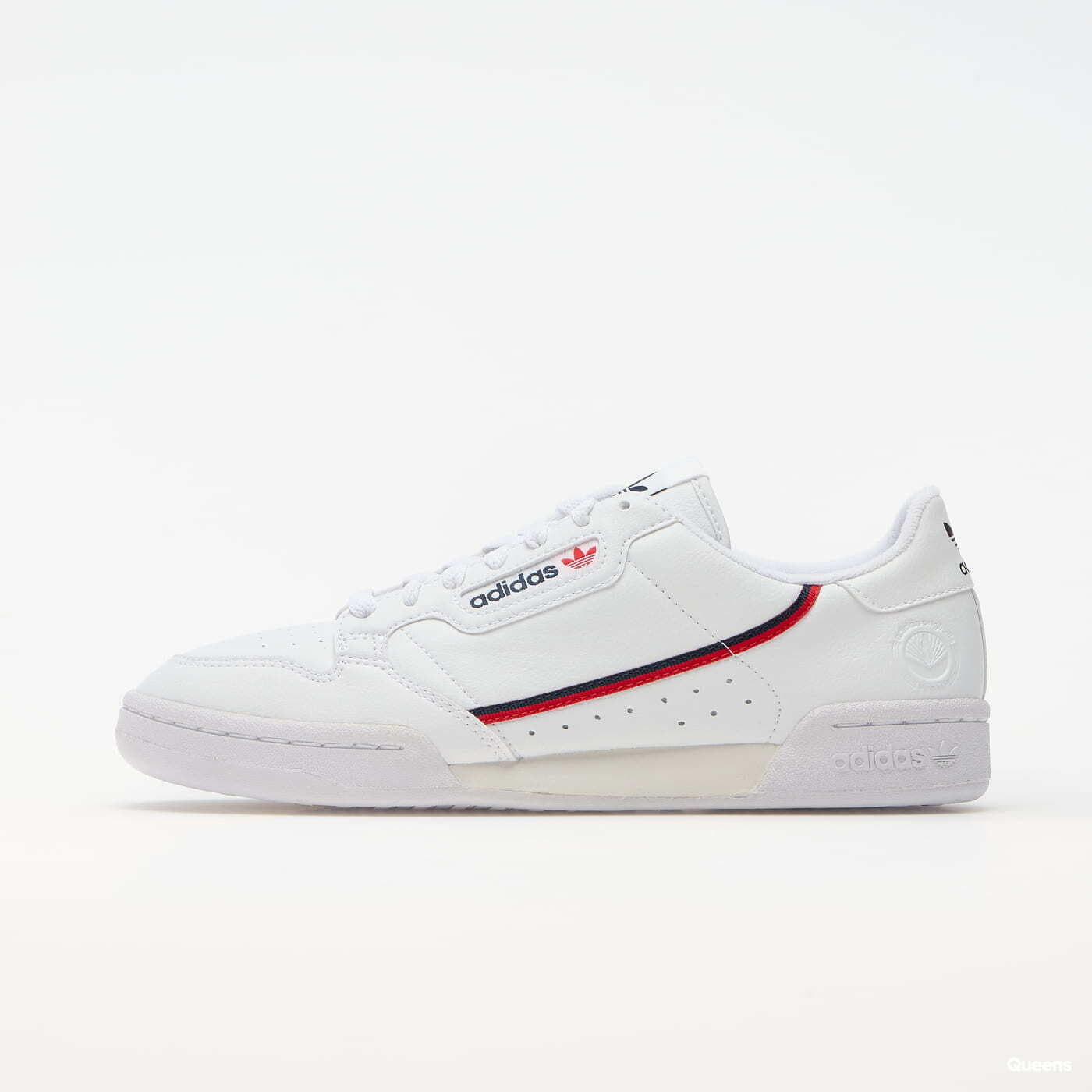 Moške superge in čevlji adidas Continental 80 Vegan Ftwr White/ Collegiate Navy/ Scarlet