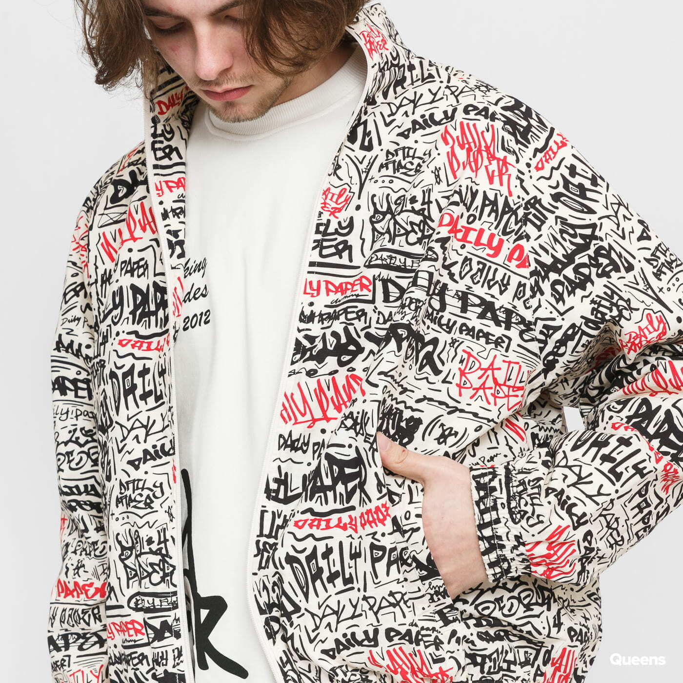 Jackets Daily Paper Masah Jacket bílá / černá / červená