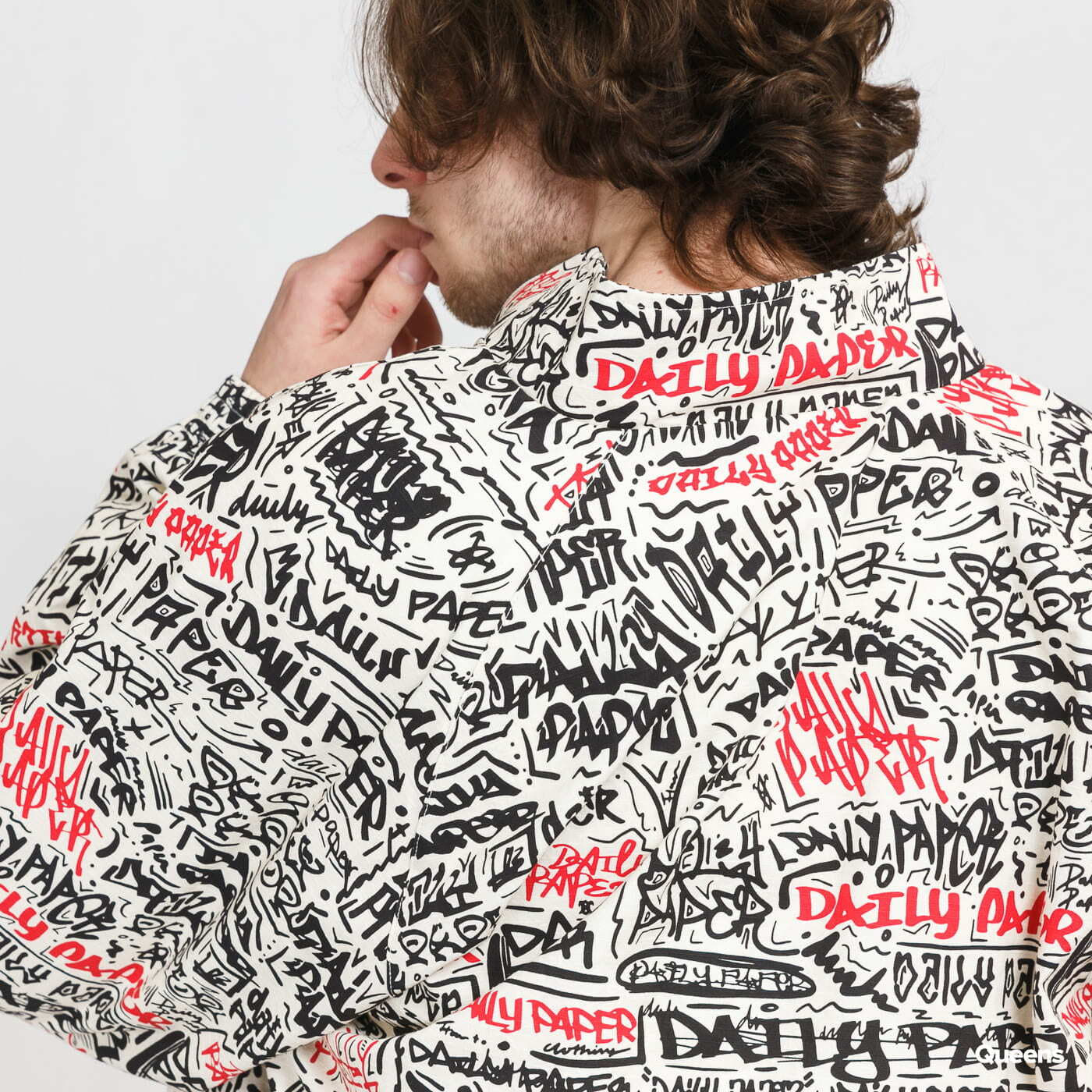 Jackets Daily Paper Masah Jacket bílá / černá / červená