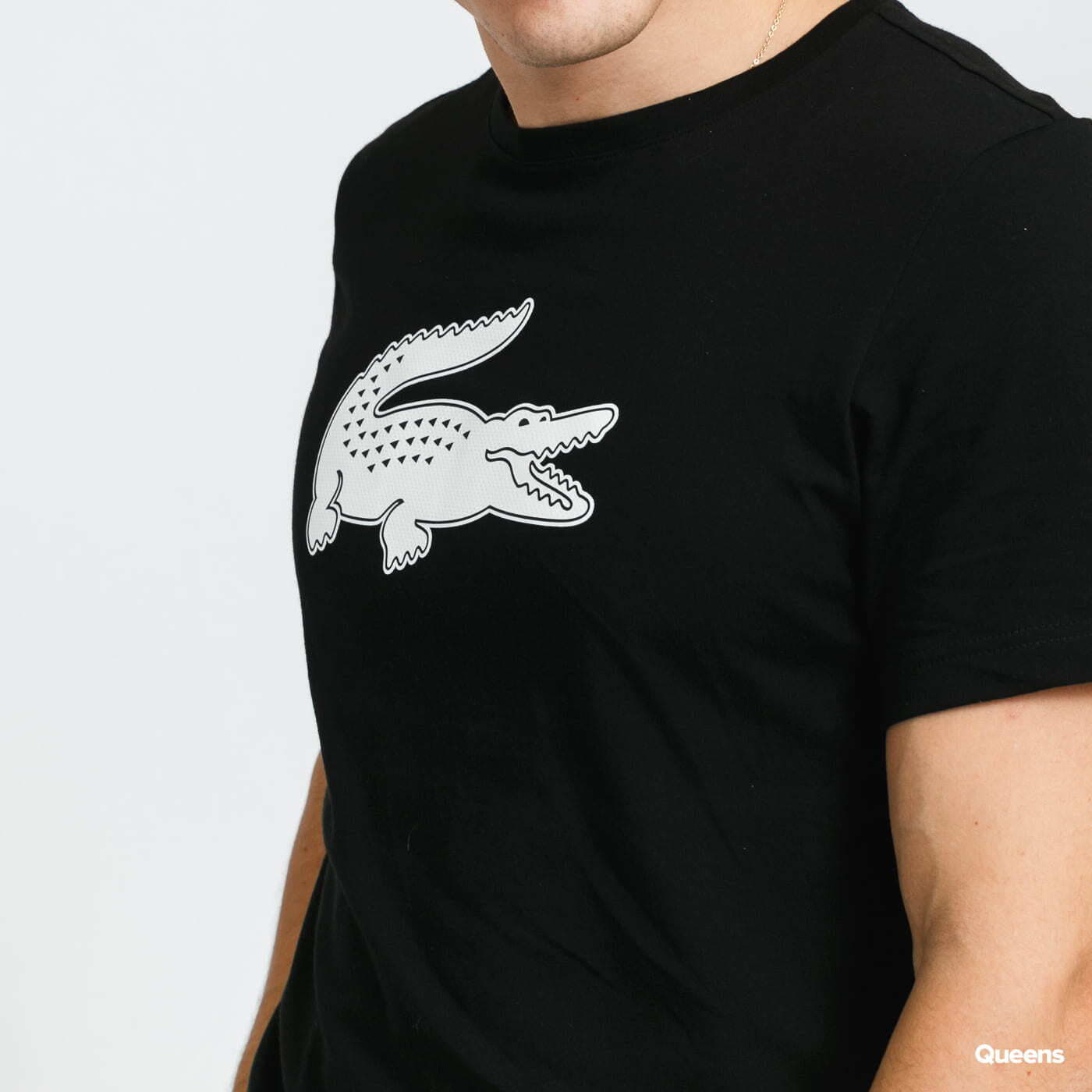 T-shirts LACOSTE Print Crocodile Tee Black