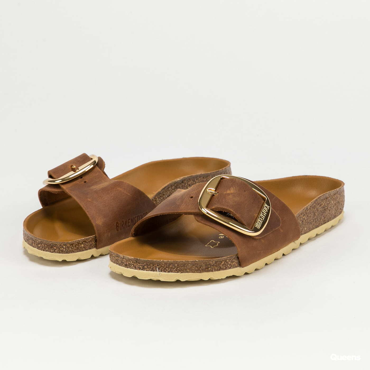 Women's sneakers and shoes Birkenstock Madrid Big Buckle LEOI Cognac HEX