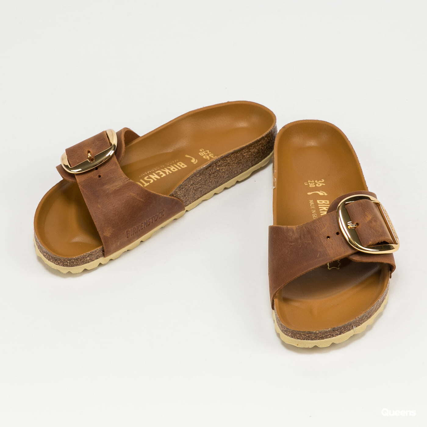 Women's sneakers and shoes Birkenstock Madrid Big Buckle LEOI Cognac HEX