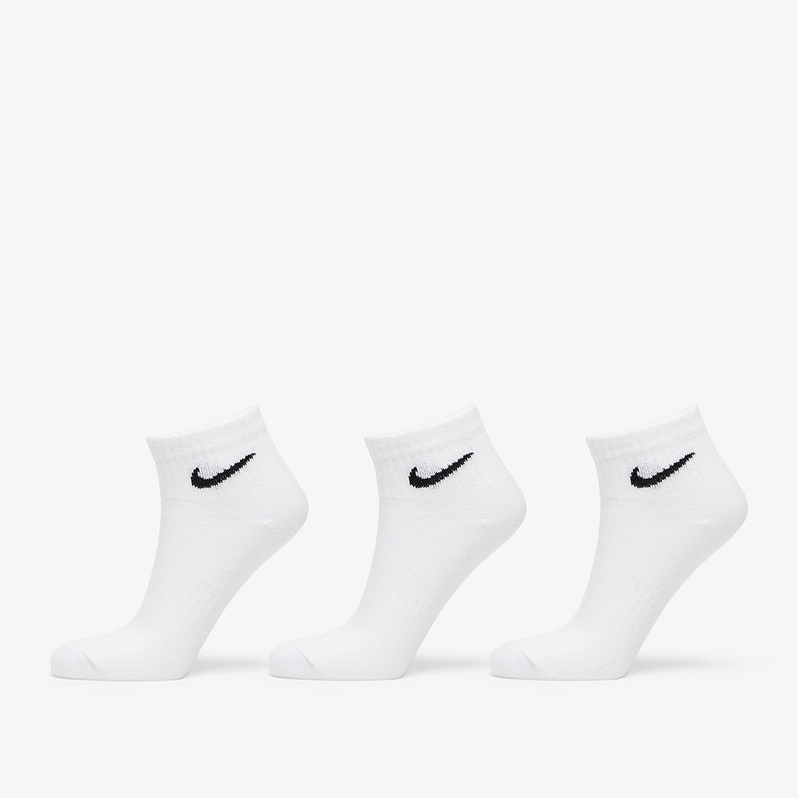 Ponožky Nike Everyday Lightweight Training Ankle Socks 3-Pack White/ Black