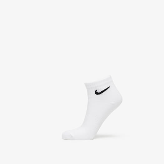 Socks Nike Everyday Lightweight Training Ankle Socks 3 Pack White Black Queens