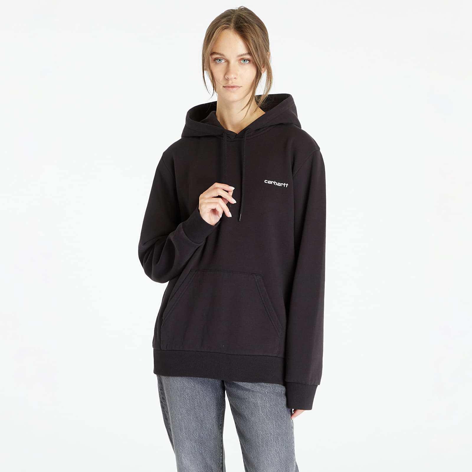 Hoodies and sweatshirts  Carhartt WIP Hooded Script Embroidery Sweatshirt UNISEX Black