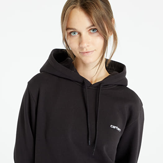 Hoodies and sweatshirts Carhartt WIP Hooded Script Embroidery Sweatshirt UNISEX Black Queens