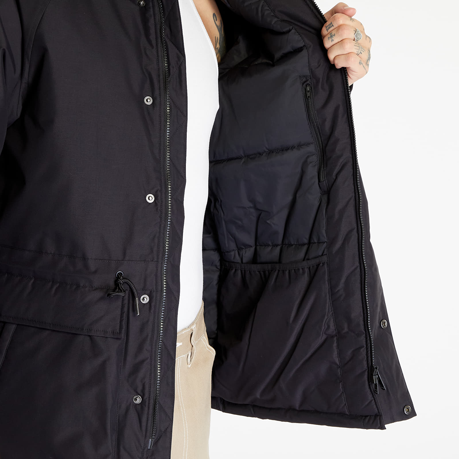 Fred perry parka black online