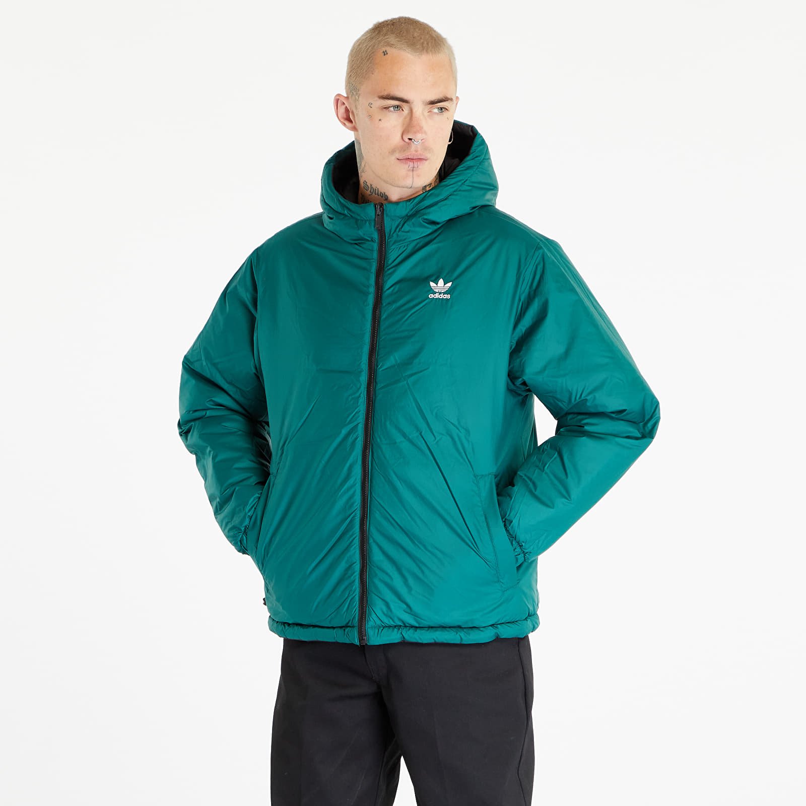 Jacken adidas Adicolor Reversible Jacket Black/ Collegiate Green