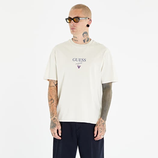 T-shirt GUESS Printed Baker Logo Tee Sandy Shore Multi