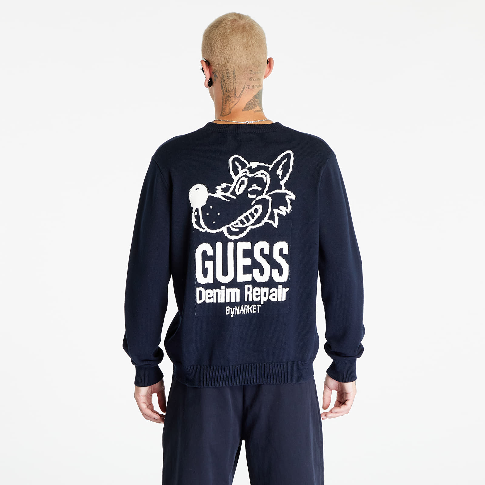 Mikiny a svetry GUESS x Market Sweater Uniform Blue