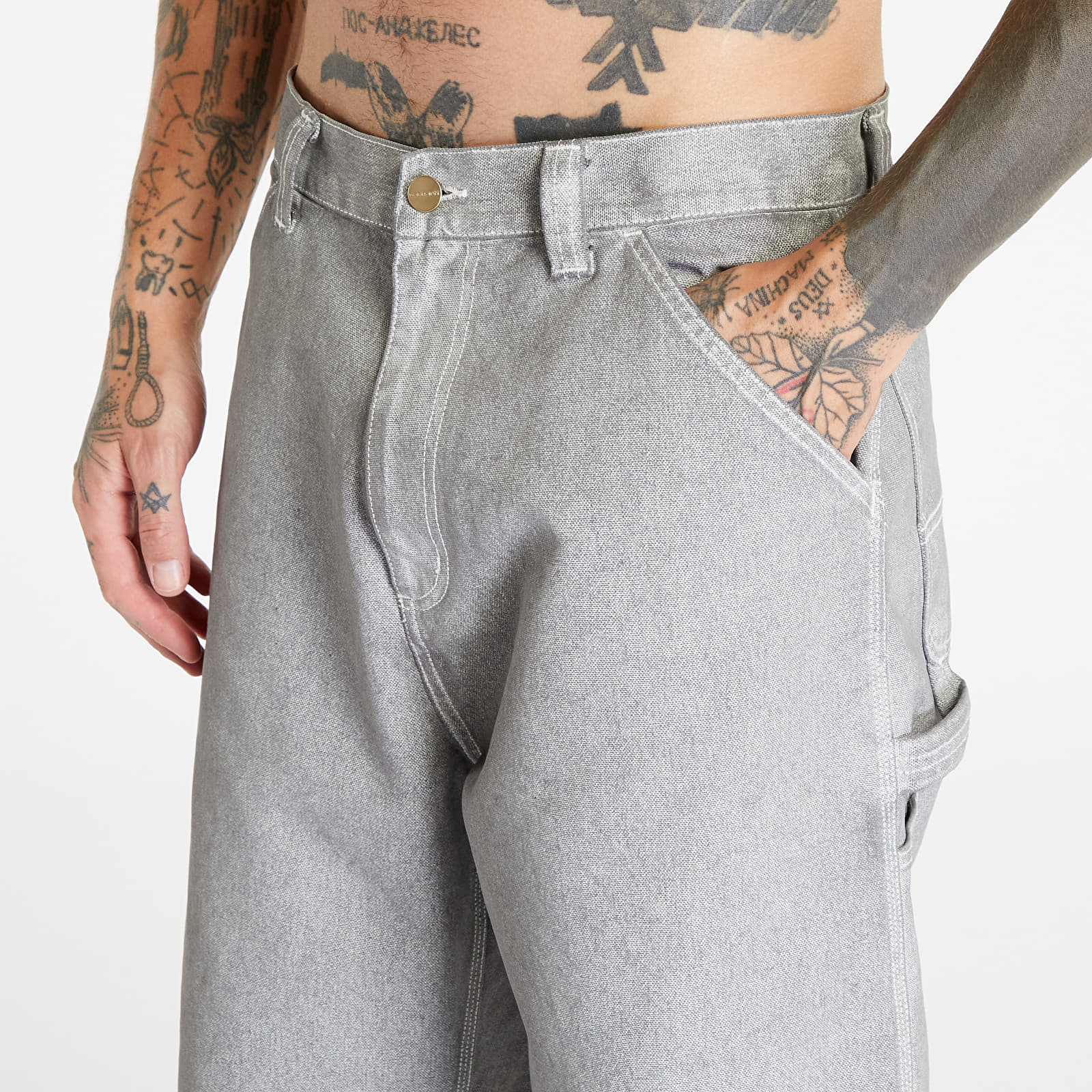 Jeans und Hosen Carhartt WIP OG Single Knee Pant Wax/ Blacksmith Stone Washed