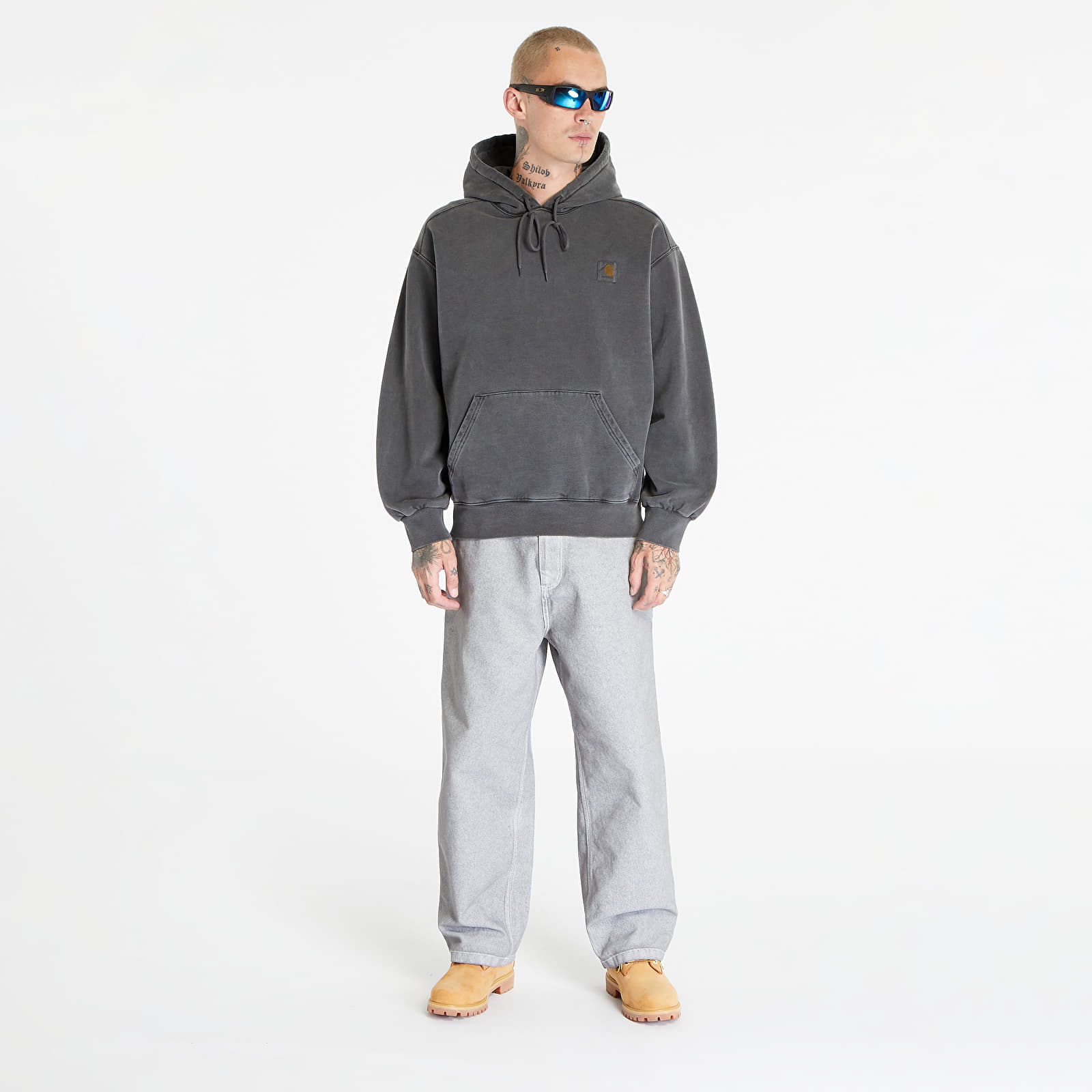 Džíny a kalhoty Carhartt WIP OG Single Knee Pant Wax/ Blacksmith Stone Washed