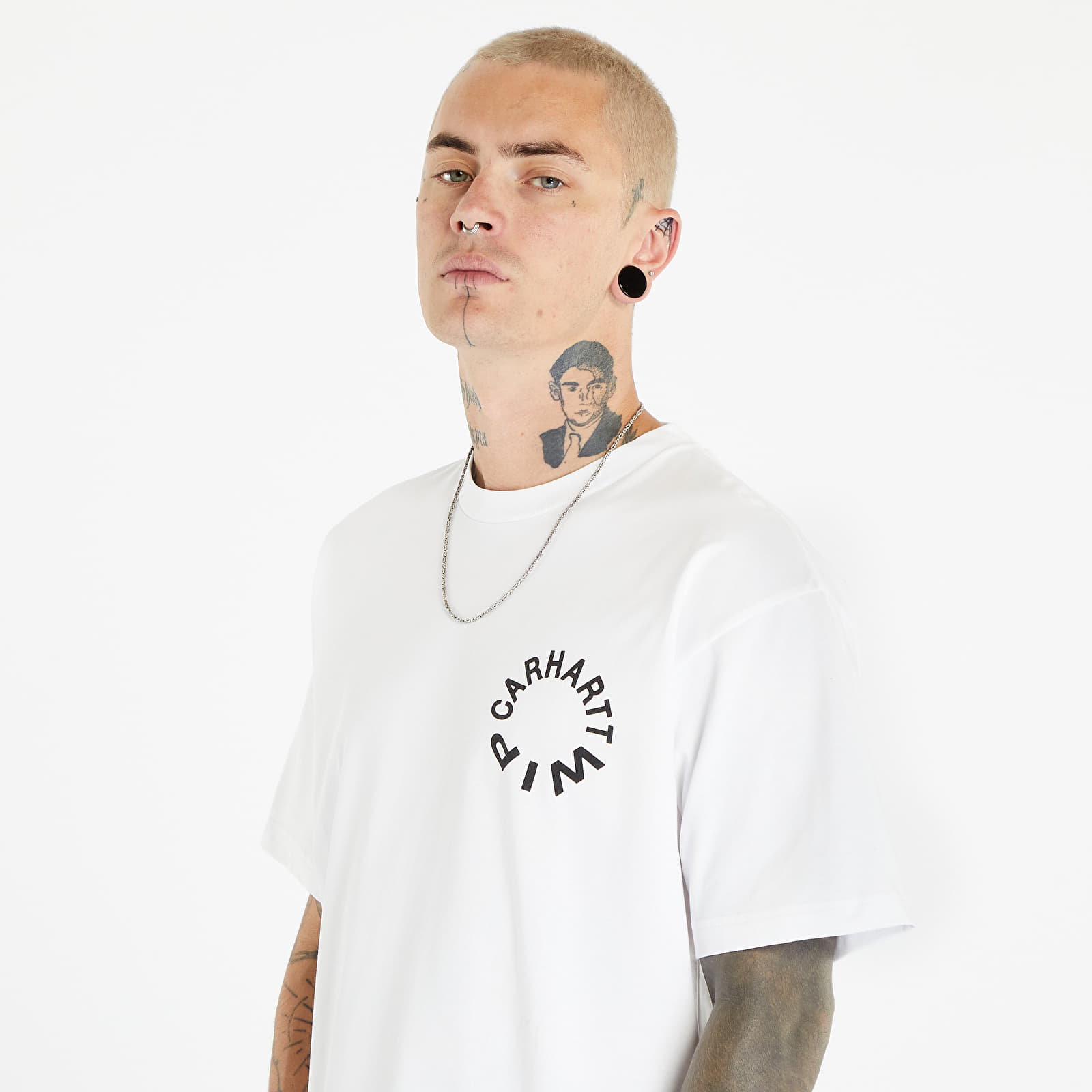 T-särgid Carhartt WIP S/S Work Varsity T-Shirt White/ Black