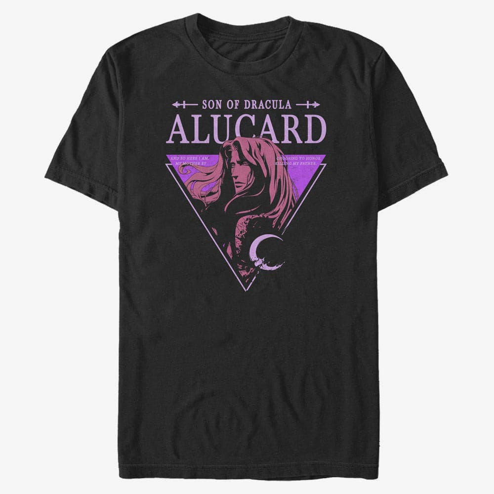   Μπλούζες Merch Netflix Castlevania - Alucard Triangle Unisex T-Shirt Black