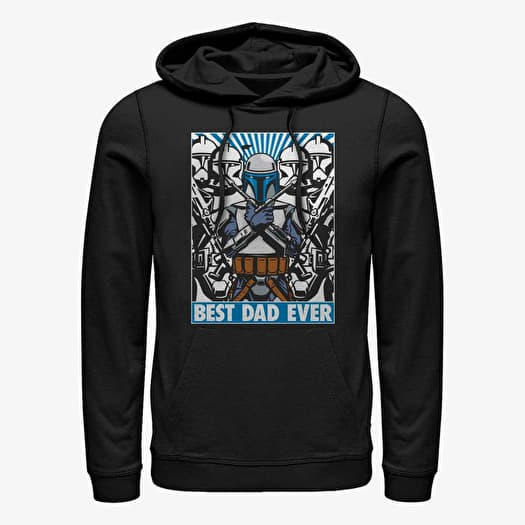 Merch Star Wars: Clone Wars - Jango Dad Unisex Hoodie Black