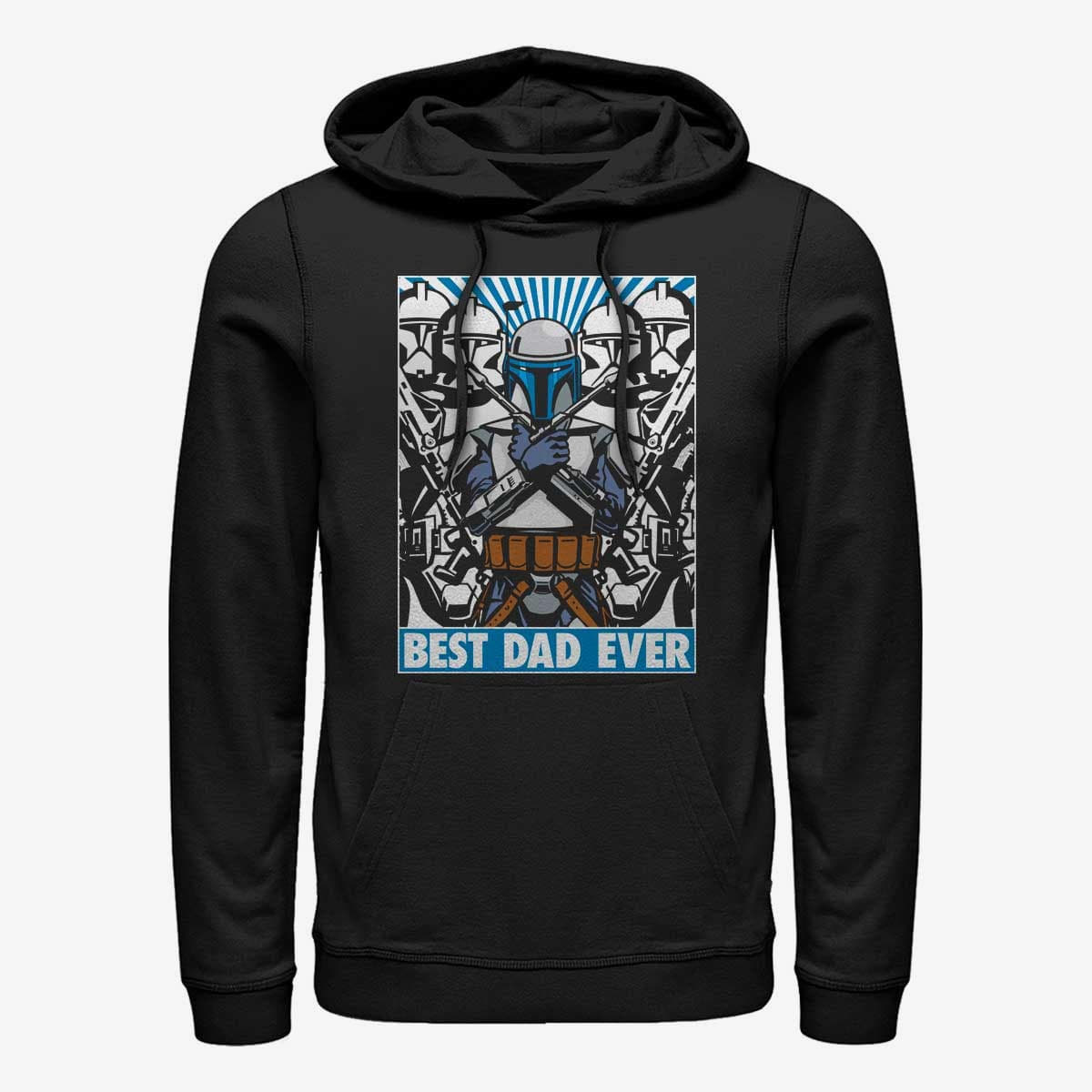 Hættetrøjer og sweatshirts Merch Star Wars: Clone Wars - Jango Dad Unisex Hoodie Black