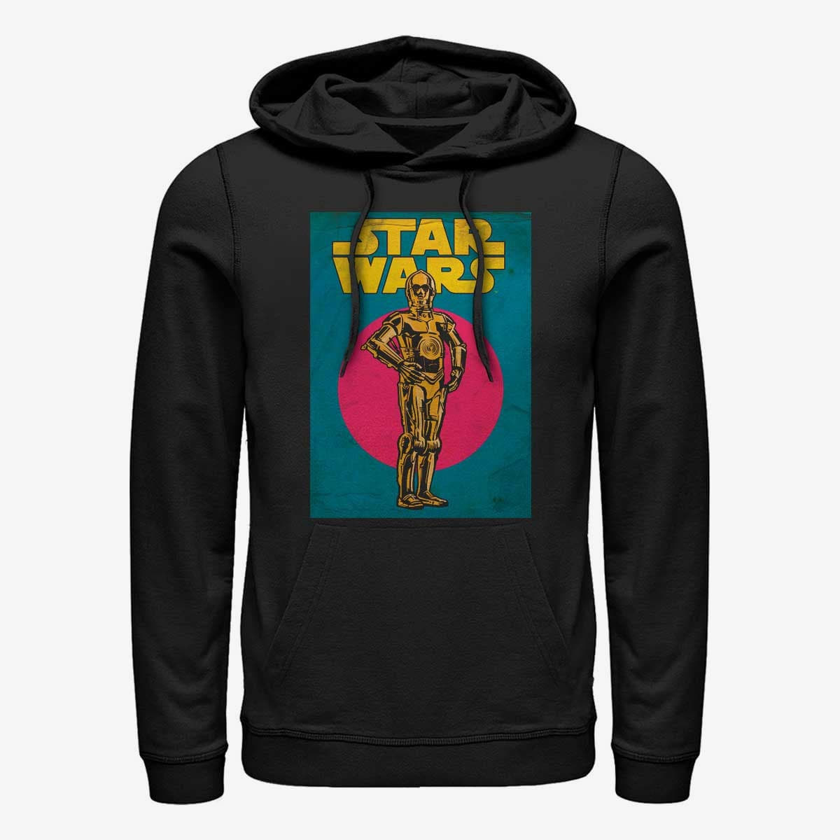 Dukserice Merch Star Wars: Classic - C3PO Card Unisex Hoodie Black