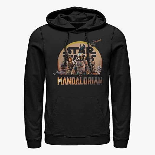Sweatshirt Merch Star Wars: Mandalorian - Mandalorian Character Action Pose Unisex Hoodie Black