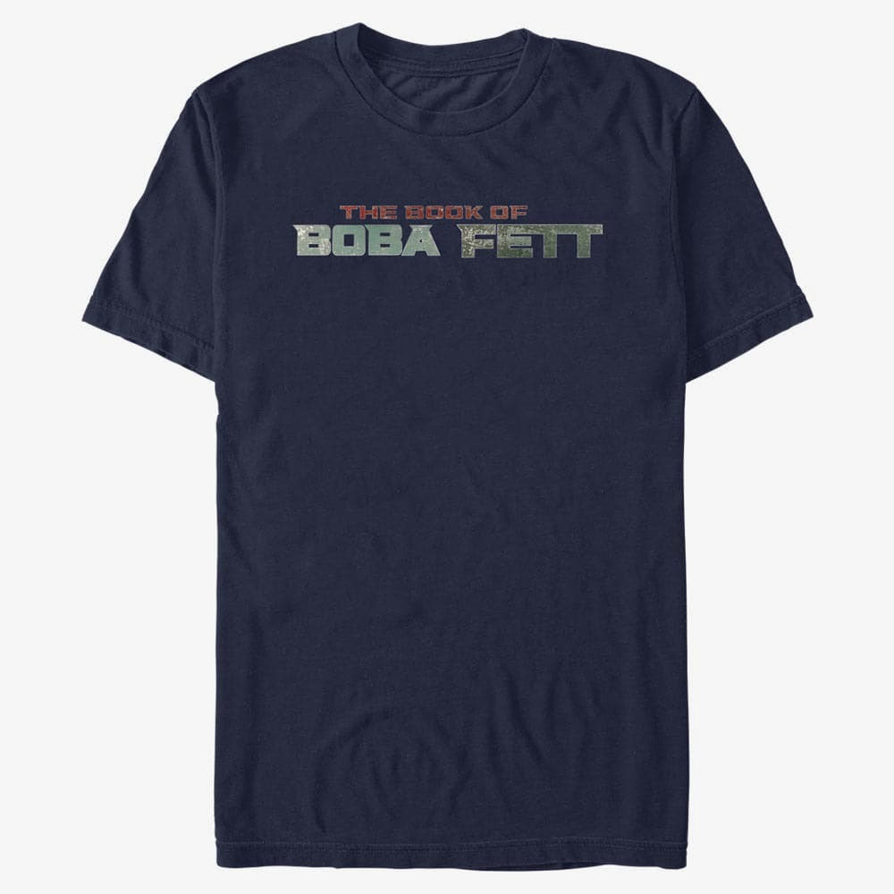 T-shirts Merch Star Wars Book of Boba Fett - Boba Fett Text Logo Unisex T-Shirt Navy Blue
