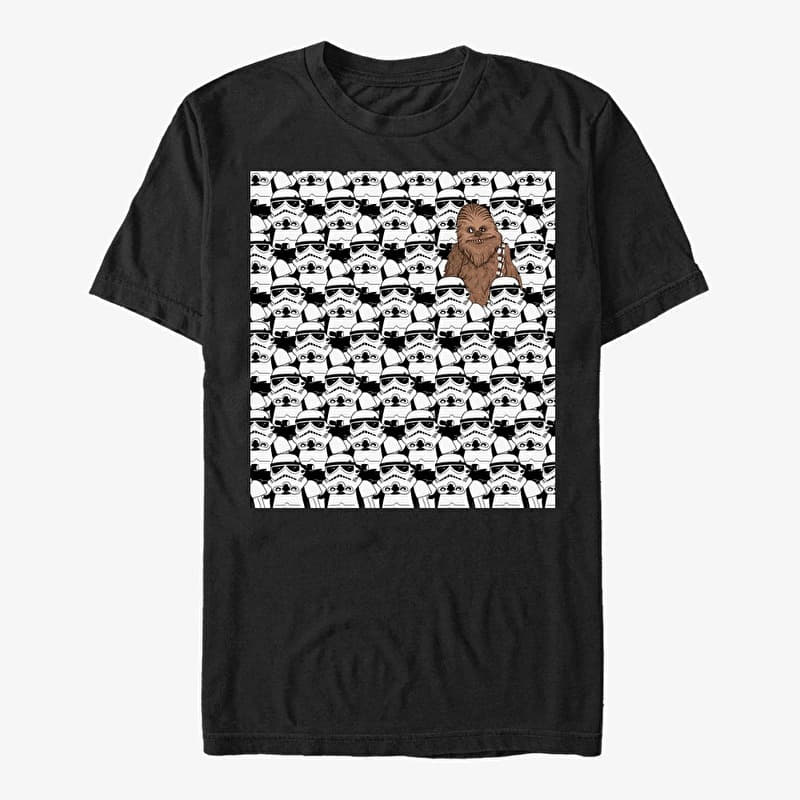 Tričko Merch Star Wars: Classic - What is Chewie Doing There Unisex T-Shirt Black