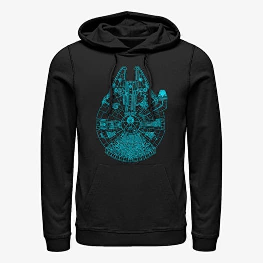 Sweat-shirt Merch Star Wars: Classic - Blue Falcon Unisex Hoodie Black