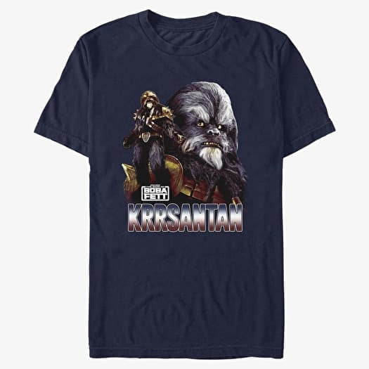 T-shirt Merch Star Wars Book of Boba Fett - Questions Later Unisex T-Shirt Navy Blue