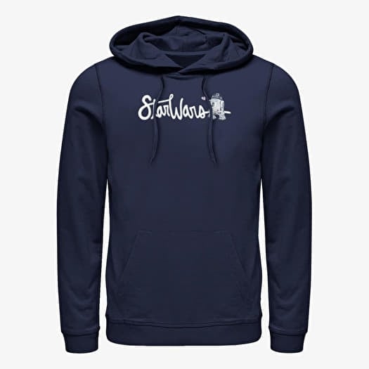 Mikina Merch Star Wars: Classic - Cursive R2 Unisex Hoodie Navy Blue