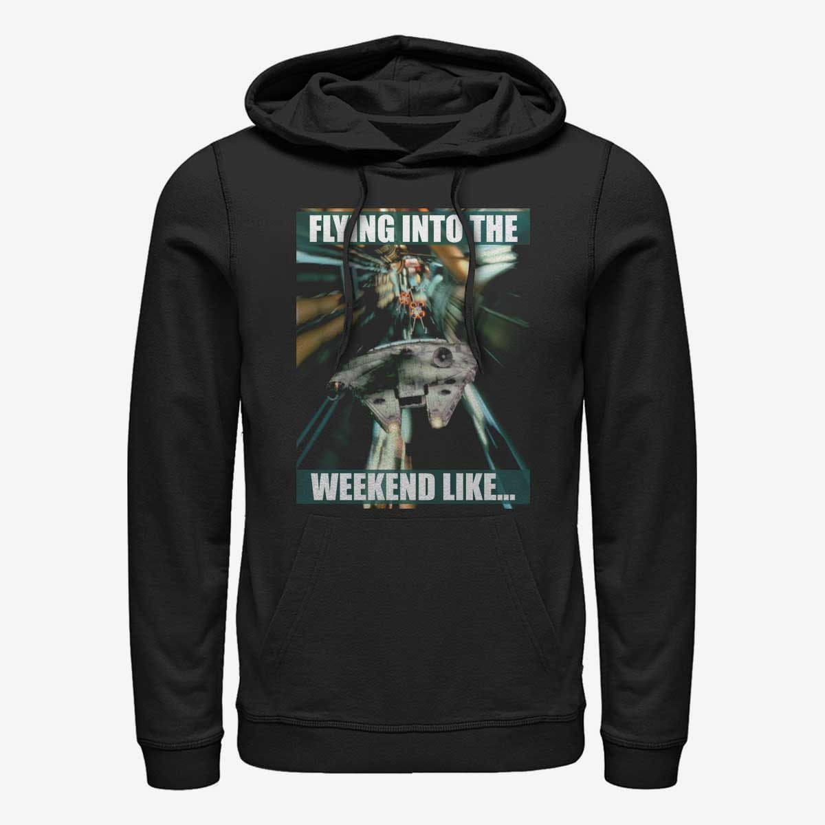 Hættetrøjer og sweatshirts Merch Star Wars: Classic - Flying Into The Weekend Unisex Hoodie Black