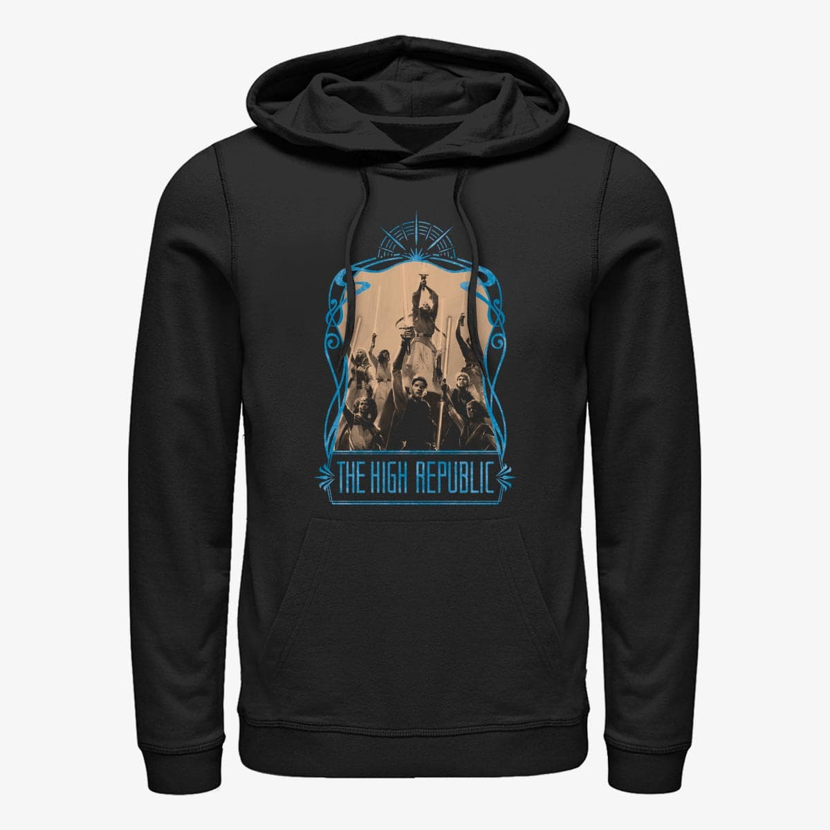 Bluzy Merch Star Wars The High Republic Jedi - Republic Heroes Unisex Hoodie Black