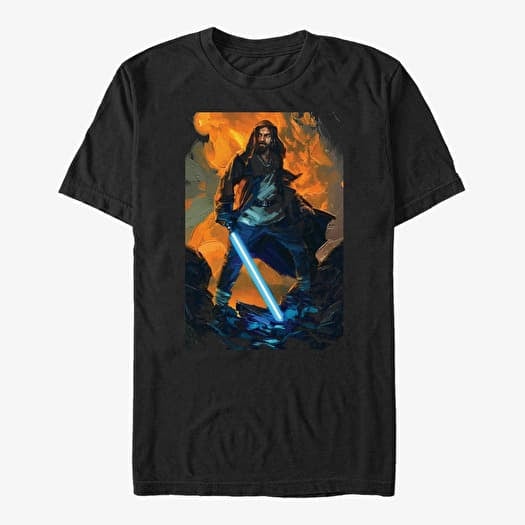 T-shirt Merch Star Wars Obi-Wan - Kenobi Paint Unisex T-Shirt Black
